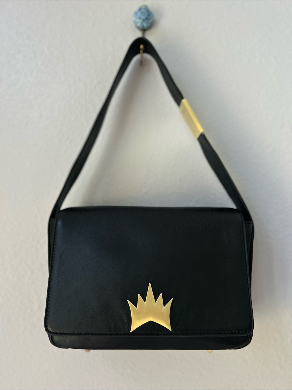 Genuine Soft Black Leather Allegra Shoulder Bag W/ Matching Business Card Wallet